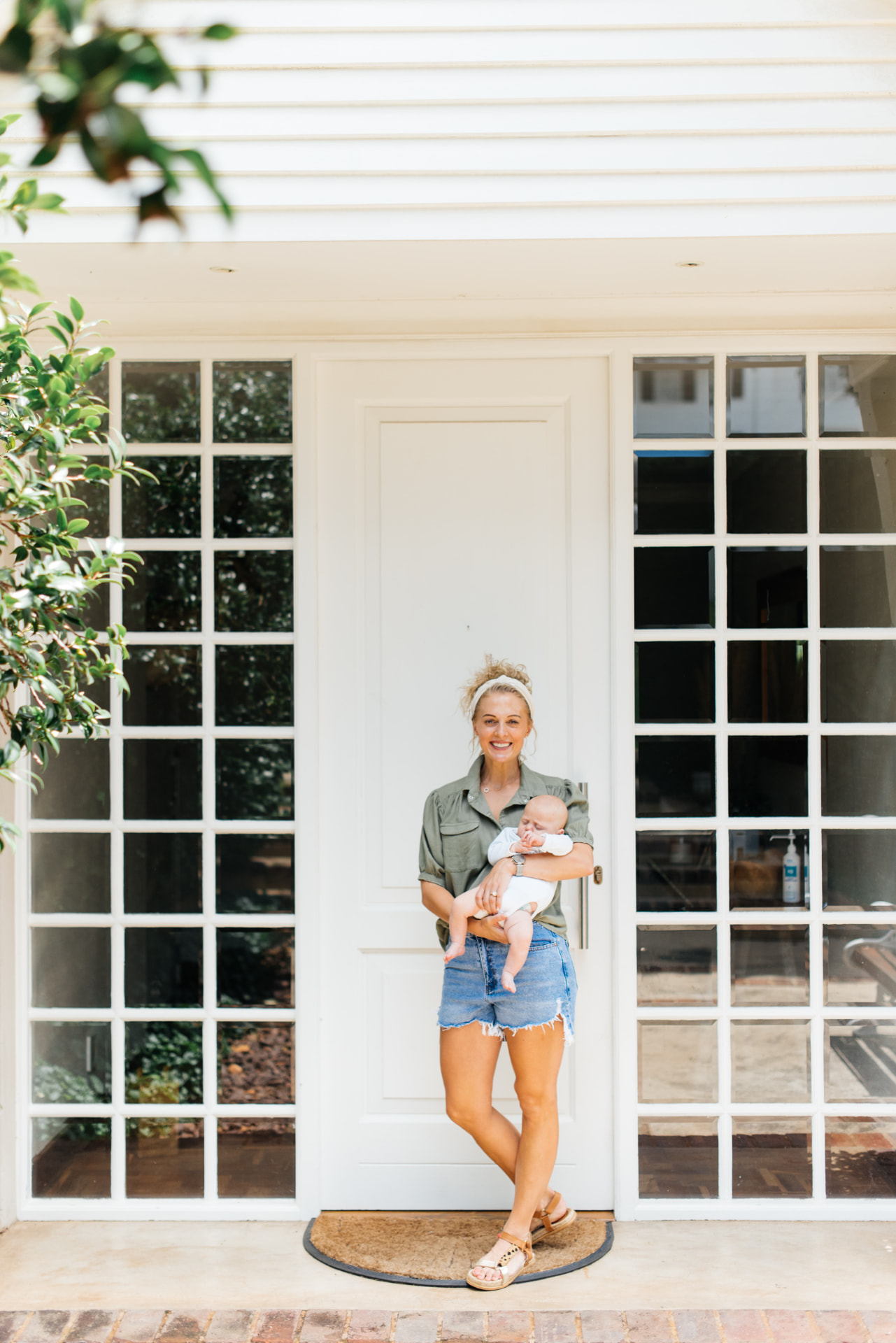 Soné Groenewald at her front door